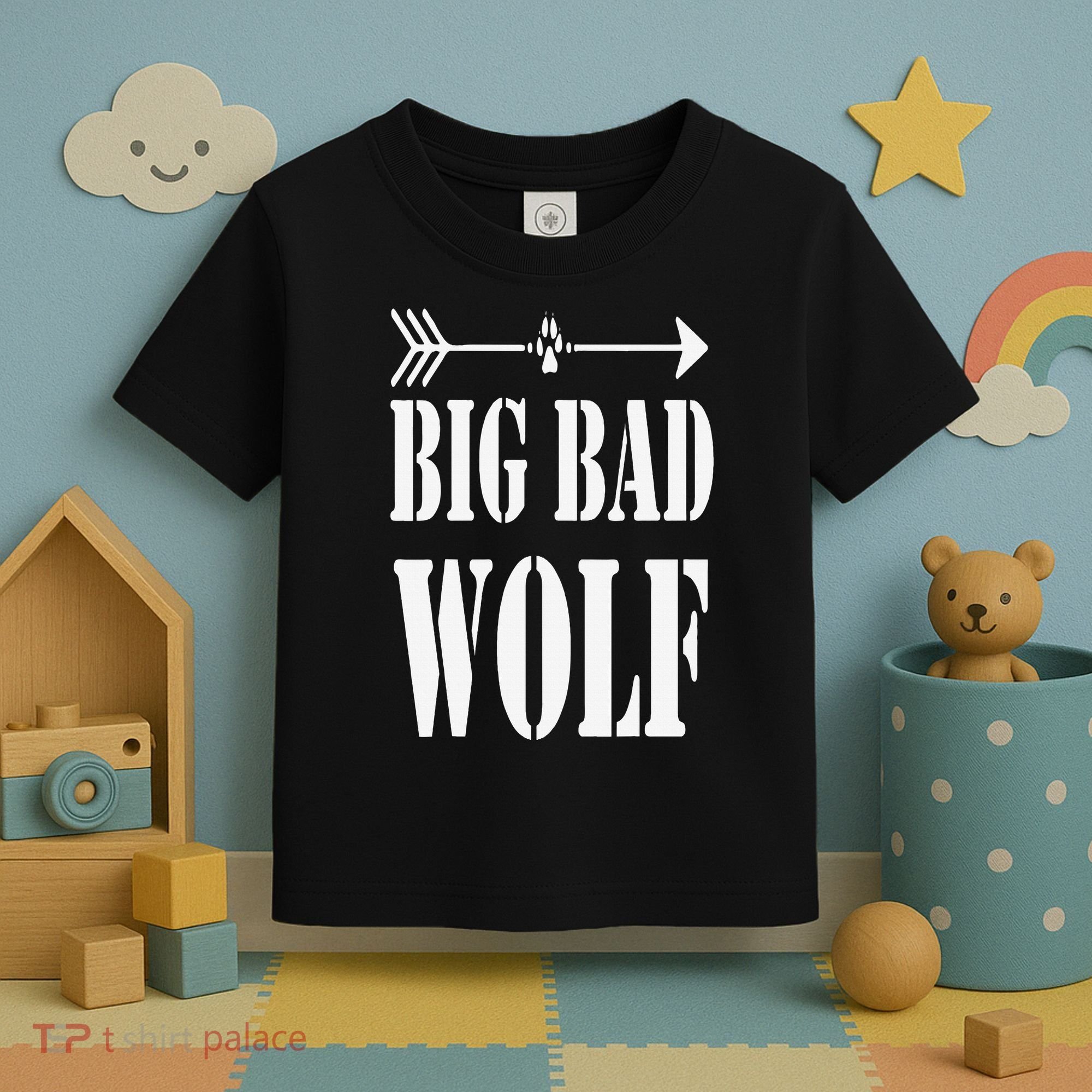 Big Bad and Wolf Funny Wolves Werewolf Cool Dog Toddler T-Shirt