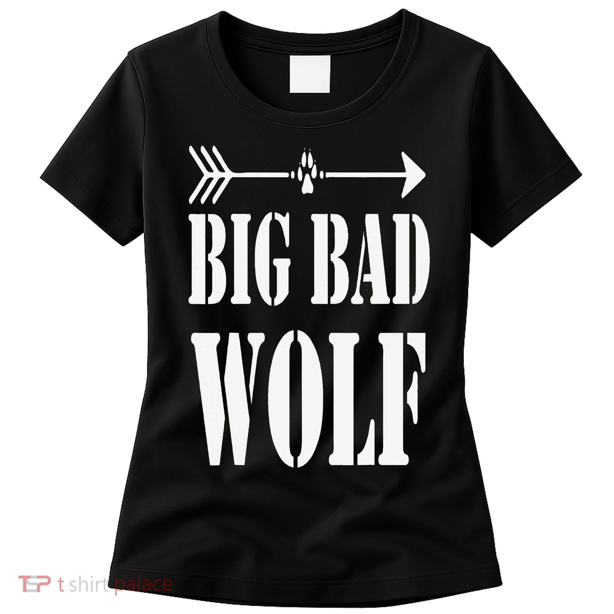 Big Bad and Wolf Funny Wolves Werewolf Cool Dog Women's T-Shirt