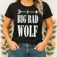 Big Bad and Wolf Funny Wolves Werewolf Cool Dog Women's T-Shirt thumb 2
