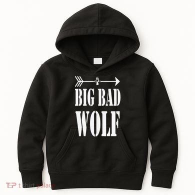 Big Bad and Wolf Funny Wolves Werewolf Cool Dog Kids Hoodie
