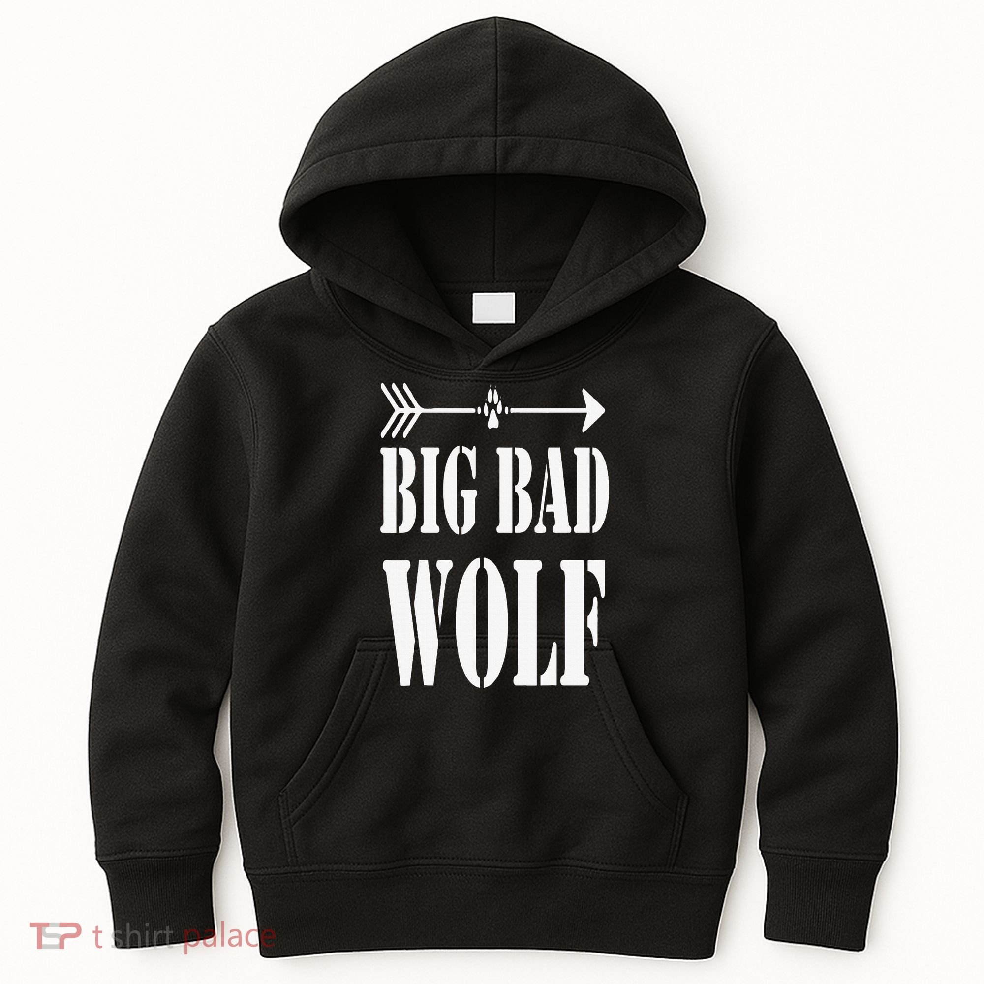 Big Bad and Wolf Funny Wolves Werewolf Cool Dog Kids Hoodie