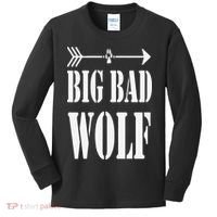 Big Bad and Wolf Funny Wolves Werewolf Cool Dog Kids Long Sleeve Shirt thumb 0