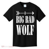 Big Bad and Wolf Funny Wolves Werewolf Cool Dog Kids T-Shirt thumb 0