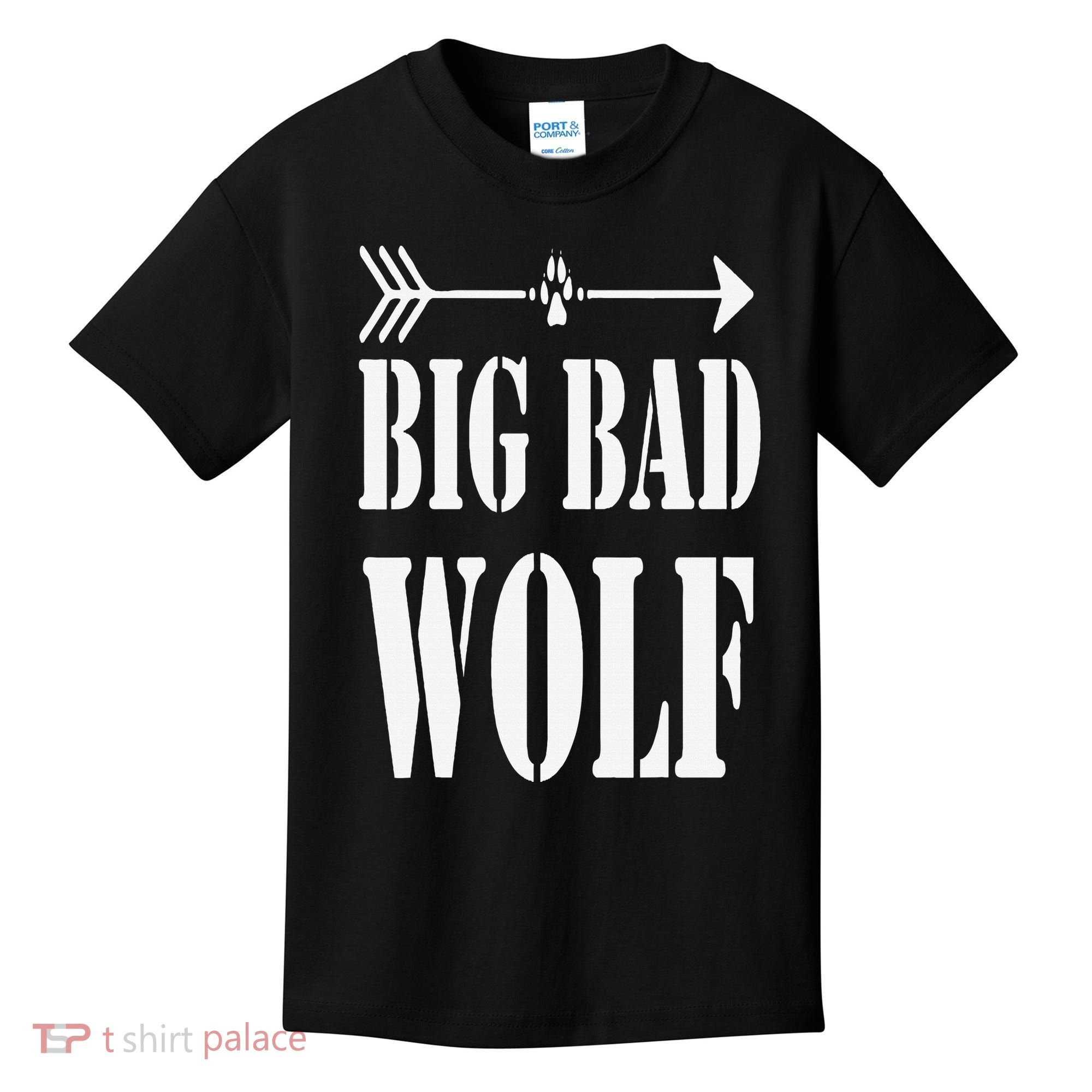Big Bad and Wolf Funny Wolves Werewolf Cool Dog Kids T-Shirt