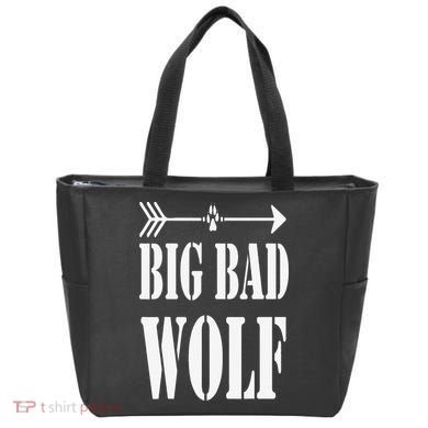 Big Bad and Wolf Funny Wolves Werewolf Cool Dog Tote Bag