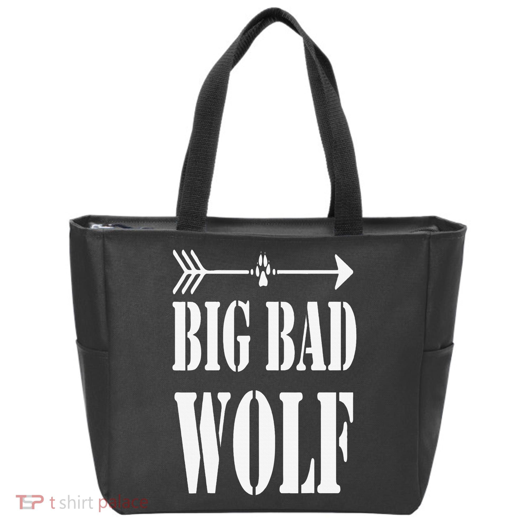 Big Bad and Wolf Funny Wolves Werewolf Cool Dog Tote Bag