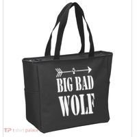 Big Bad and Wolf Funny Wolves Werewolf Cool Dog Tote Bag thumb 2