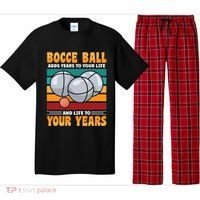 Bocce Ball Adds Years To Your Life Bocce Ball Funny Gift Pajama Set thumb 0