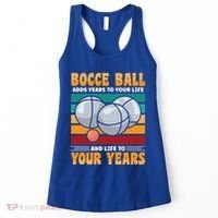 Bocce Ball Adds Years To Your Life Bocce Ball Funny Gift Women's Tank Top thumb 0