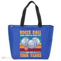 Bocce Ball Adds Years To Your Life Bocce Ball Funny Gift Tote Bag thumb 0