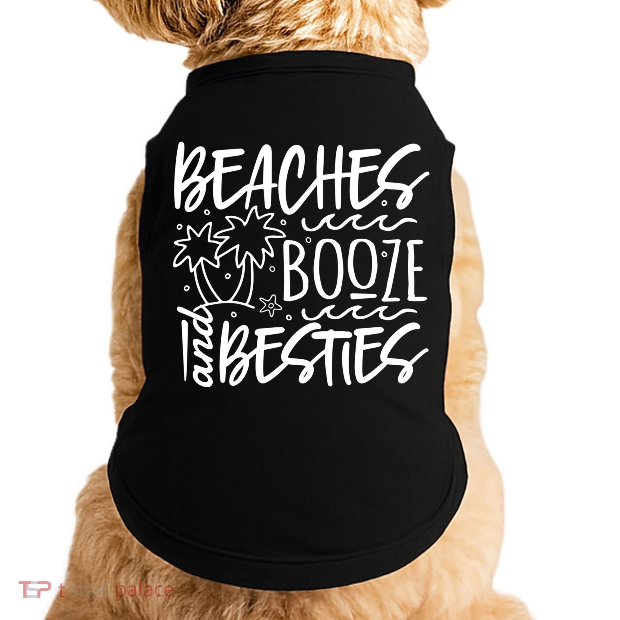 Beaches Booze And Best Friend Vacation Cruise Graphic Great Gift Doggie Tank