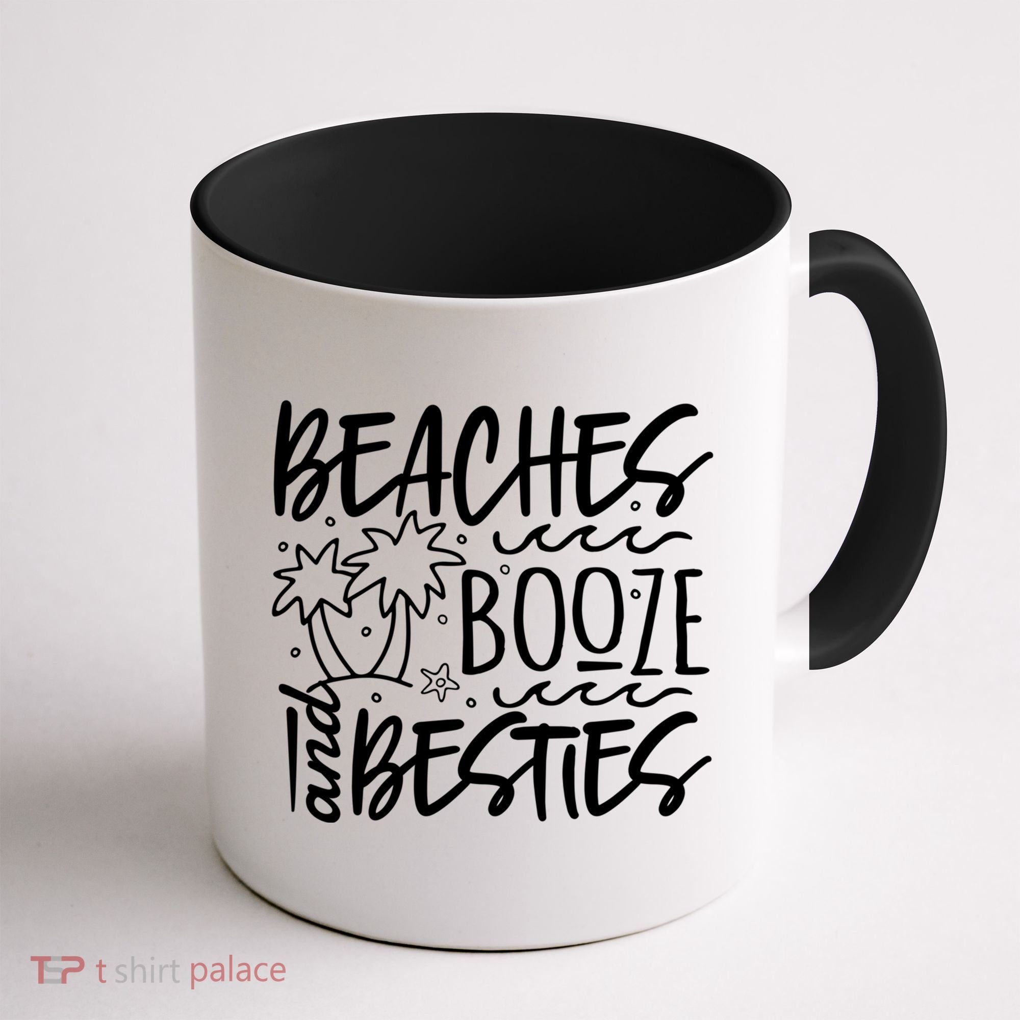 Beaches Booze And Best Friend Vacation Cruise Graphic Great Gift Coffee Mug