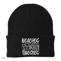 Beaches Booze And Best Friend Vacation Cruise Graphic Great Gift Beanie thumb 0