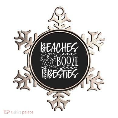 Beaches Booze And Best Friend Vacation Cruise Graphic Great Gift Ornament