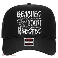 Beaches Booze And Best Friend Vacation Cruise Graphic Great Gift Hat thumb 0