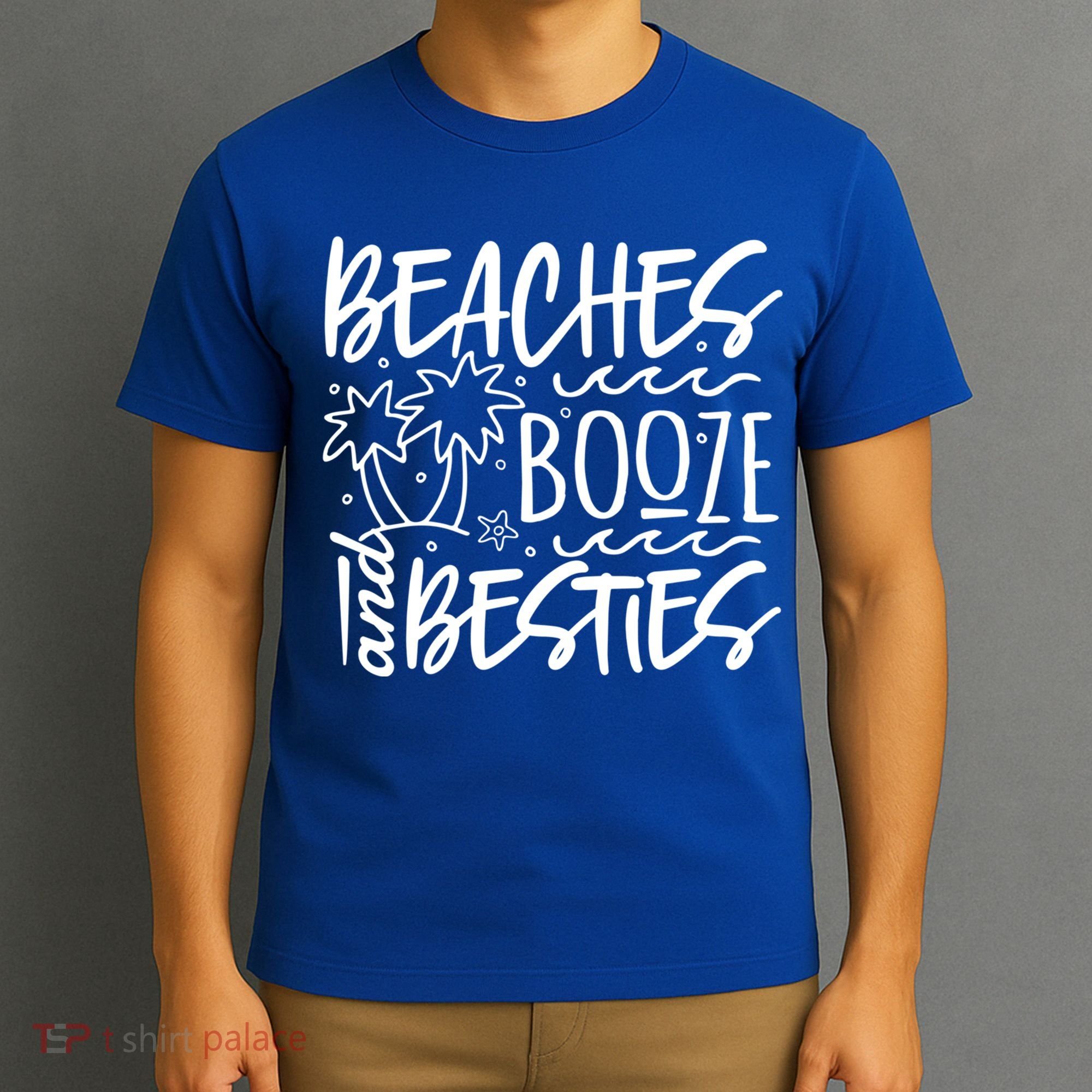 Beaches Booze And Best Friend Vacation Cruise Graphic Great Gift T-Shirt