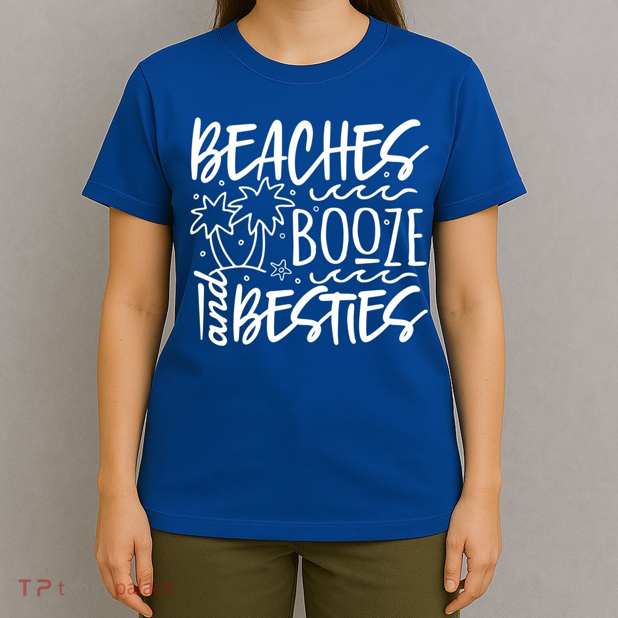 Beaches Booze And Best Friend Vacation Cruise Graphic Great Gift T-Shirt