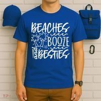 Beaches Booze And Best Friend Vacation Cruise Graphic Great Gift T-Shirt thumb 6