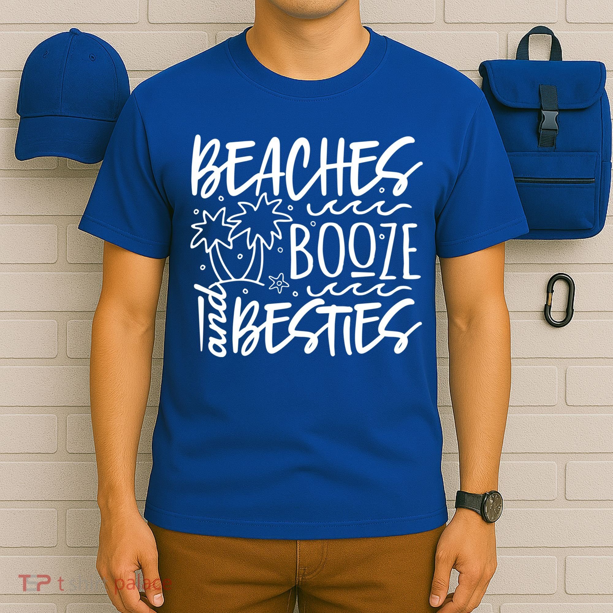 Beaches Booze And Best Friend Vacation Cruise Graphic Great Gift T-Shirt
