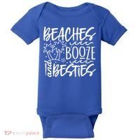 Beaches Booze And Best Friend Vacation Cruise Graphic Great Gift Baby Bodysuit thumb 0