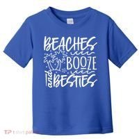 Beaches Booze And Best Friend Vacation Cruise Graphic Great Gift Toddler T-Shirt thumb 0