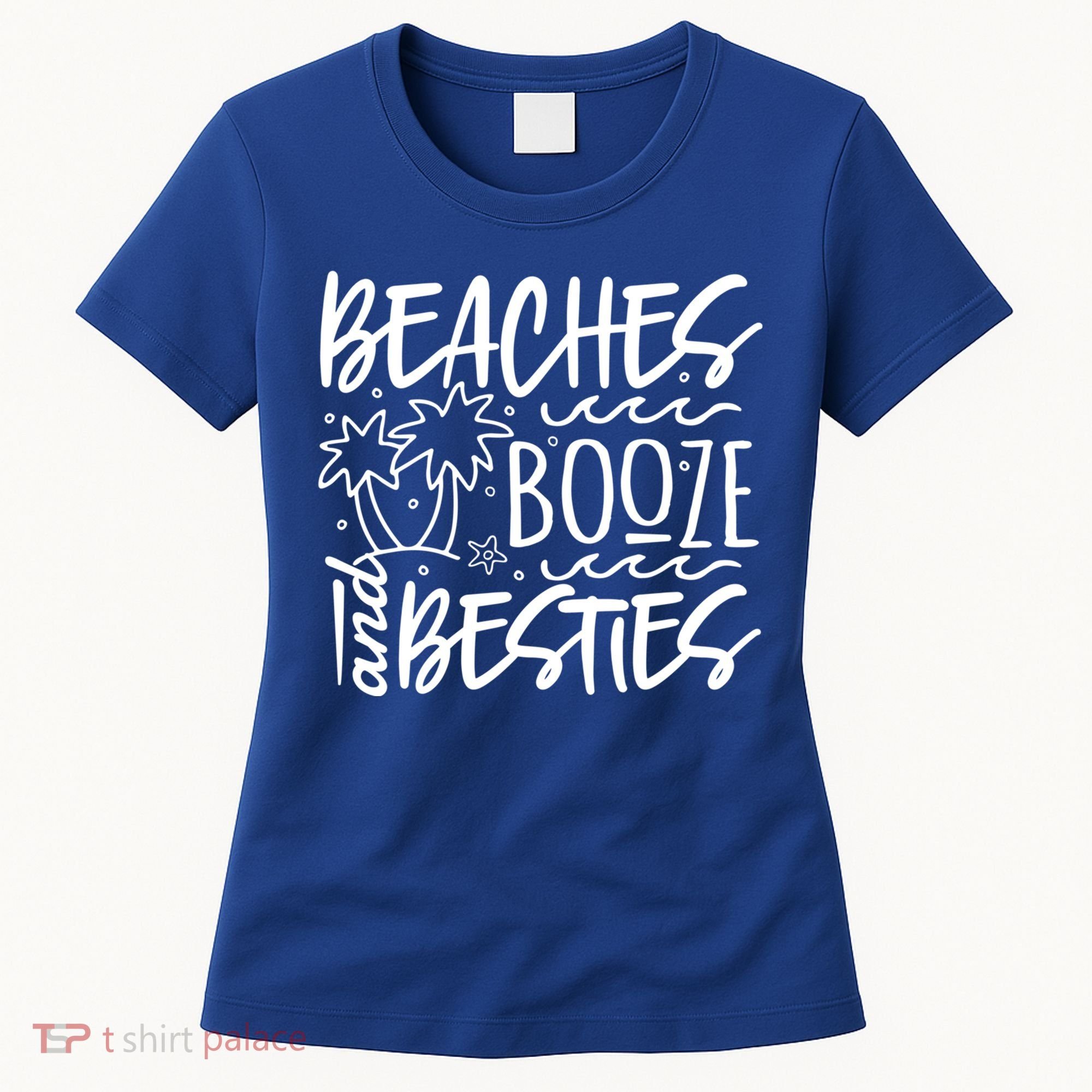 Beaches Booze And Best Friend Vacation Cruise Graphic Great Gift Women's T-Shirt