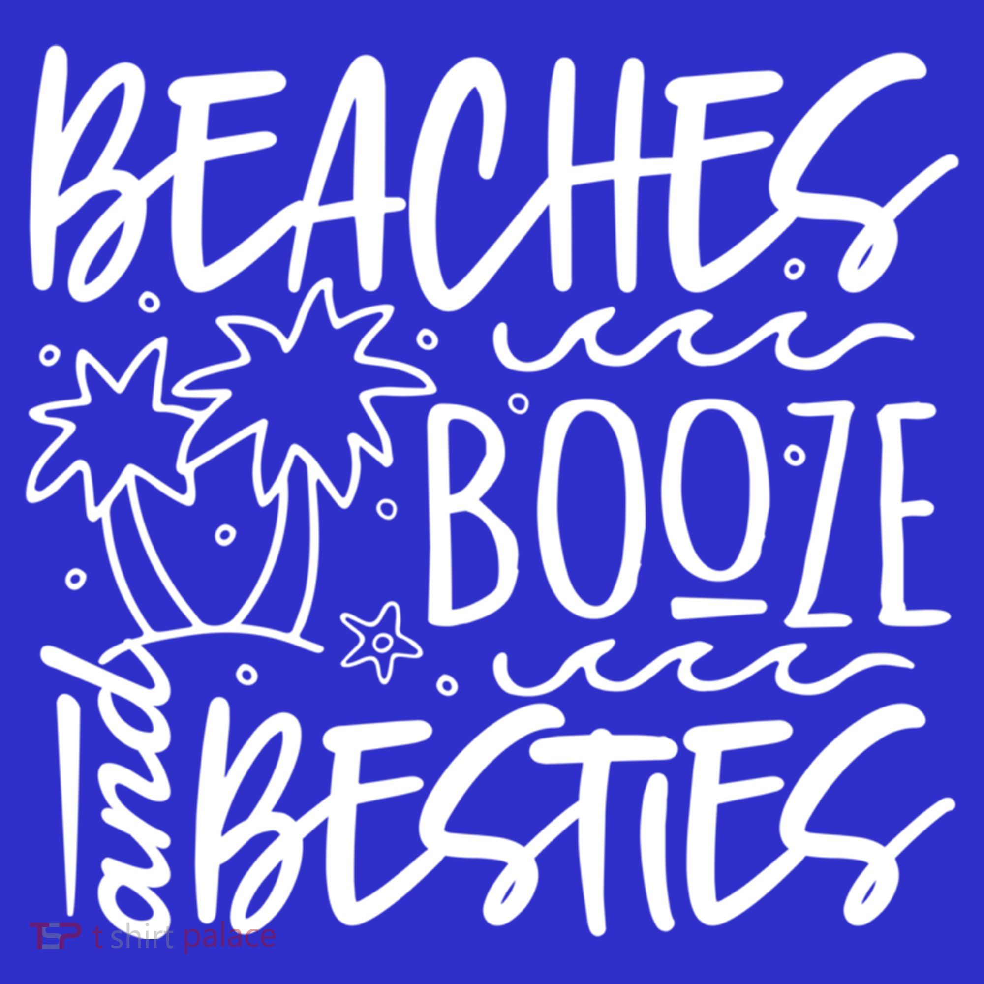 Beaches Booze And Best Friend Vacation Cruise Graphic Great Gift Women's T-Shirt