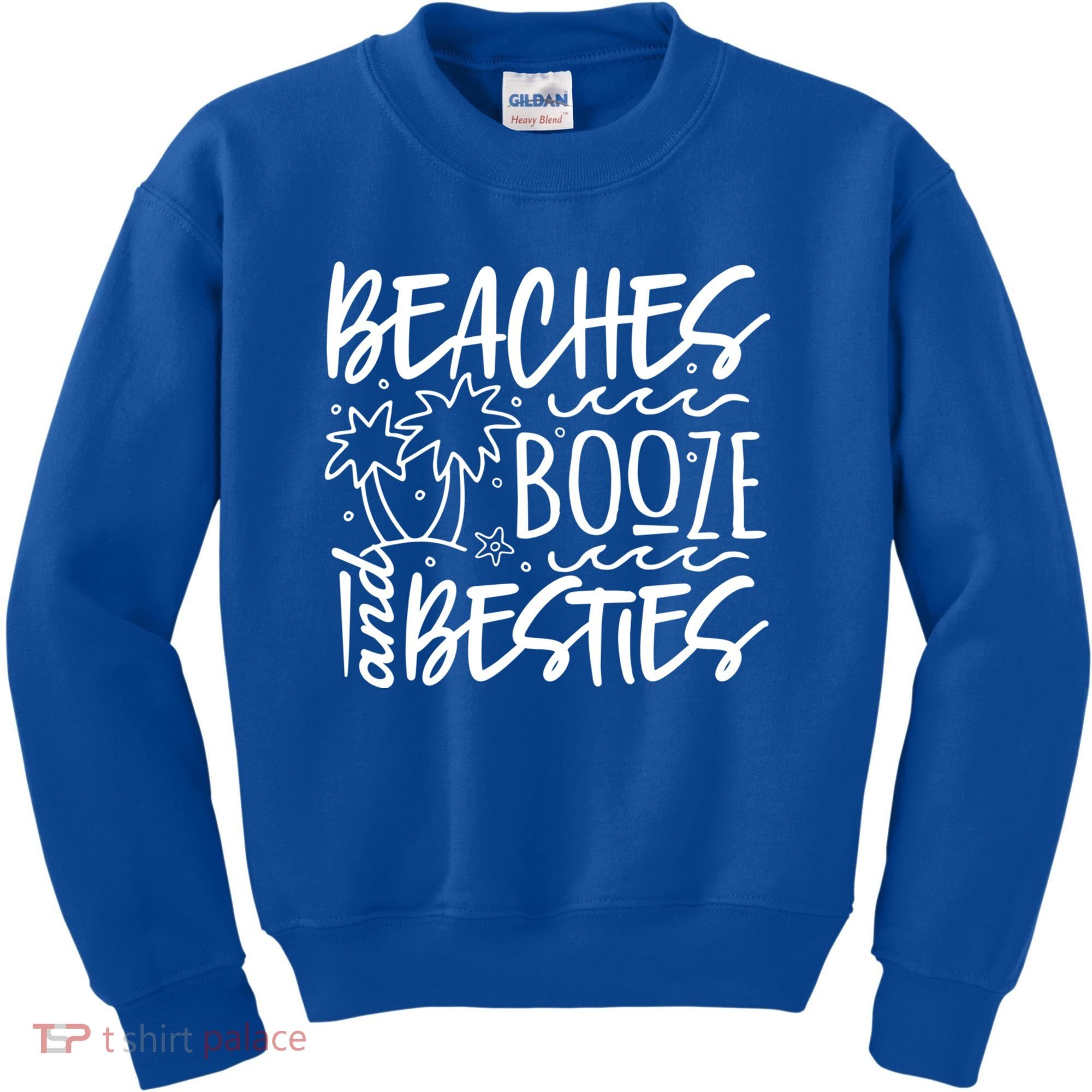 Beaches Booze And Best Friend Vacation Cruise Graphic Great Gift Kids Sweatshirt