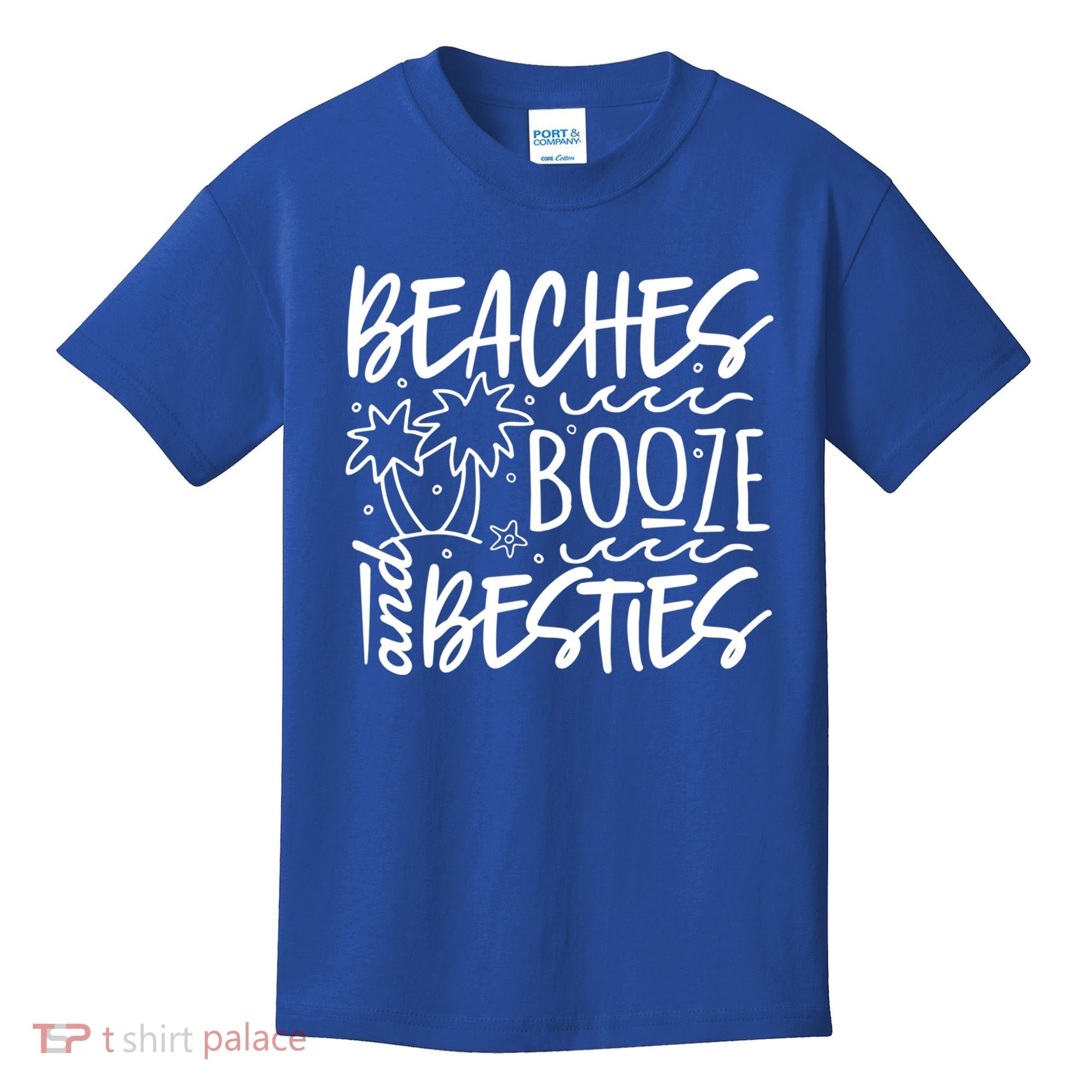 Beaches Booze And Best Friend Vacation Cruise Graphic Great Gift Kids T-Shirt