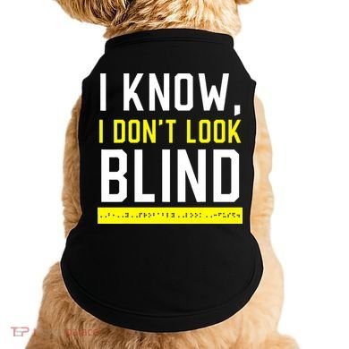 Braille Blind Awareness Visually Impaired Disability Doggie Tank