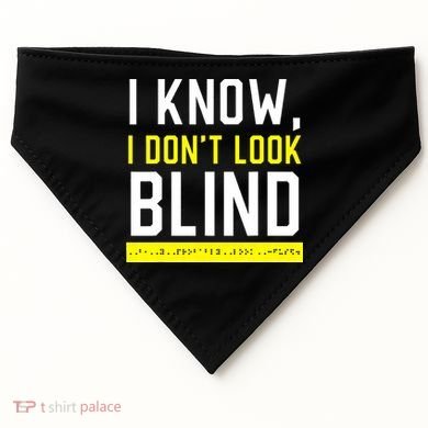 Braille Blind Awareness Visually Impaired Disability USA-Made Doggie Bandana