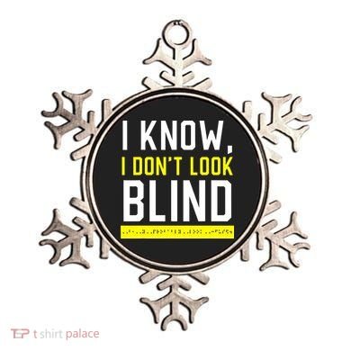 Braille Blind Awareness Visually Impaired Disability Ornament