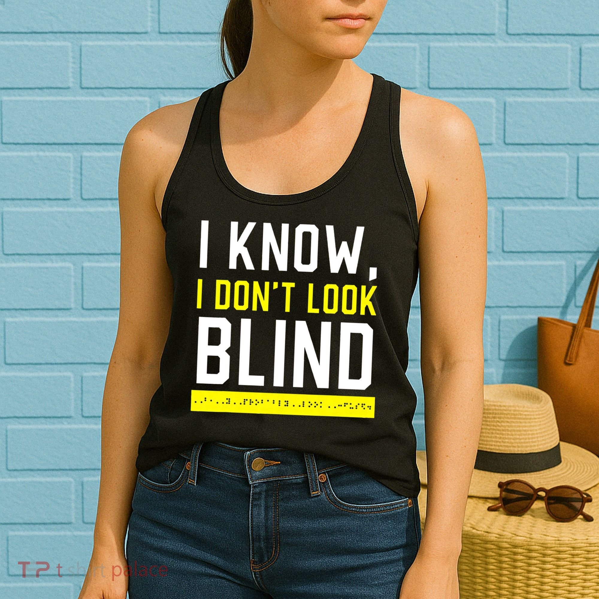 Braille Blind Awareness Visually Impaired Disability Women's Tank Top
