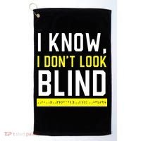 Braille Blind Awareness Visually Impaired Disability Golf Towel thumb 0