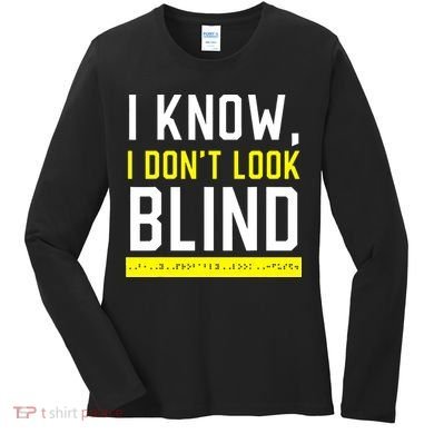 Braille Blind Awareness Visually Impaired Disability Women's Long Sleeve Shirt