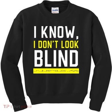 Braille Blind Awareness Visually Impaired Disability Kids Sweatshirt