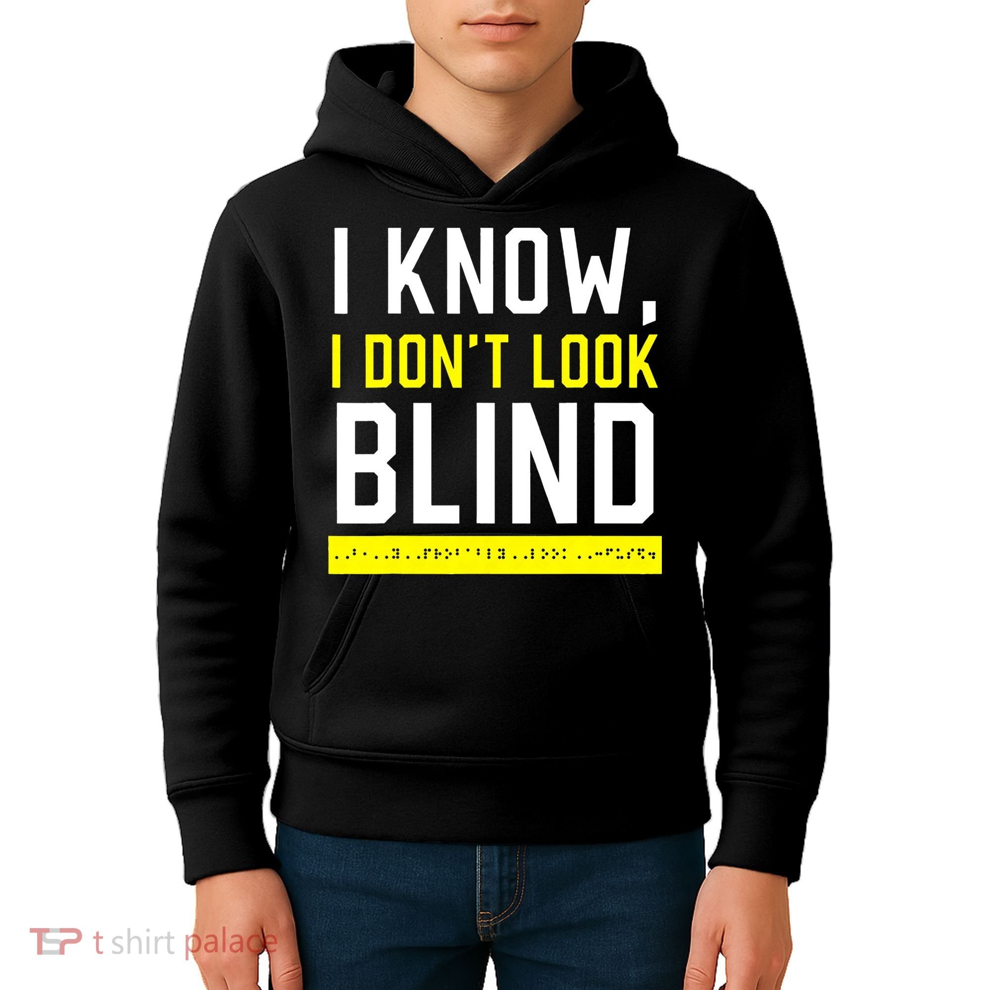 Braille Blind Awareness Visually Impaired Disability Kids Hoodie