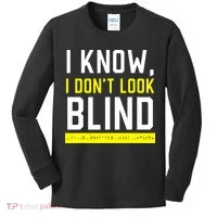 Braille Blind Awareness Visually Impaired Disability Kids Long Sleeve Shirt thumb 0