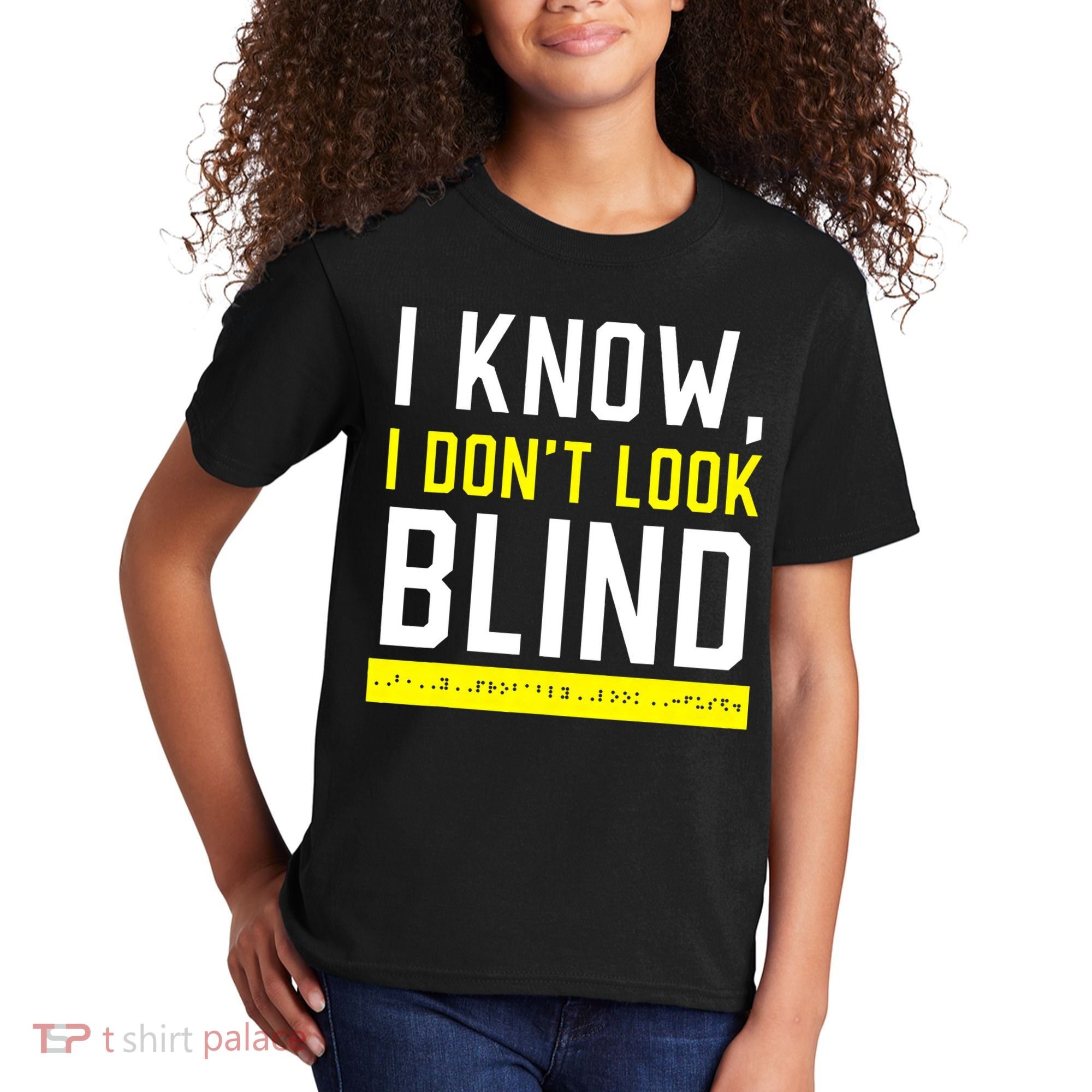 Braille Blind Awareness Visually Impaired Disability Kids T-Shirt