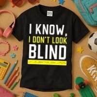Braille Blind Awareness Visually Impaired Disability Kids T-Shirt thumb 3