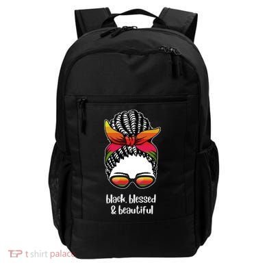 Black Blessed And Beautiful Hair Bun Backpack