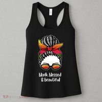 Black Blessed And Beautiful Hair Bun Women's Tank Top thumb 3