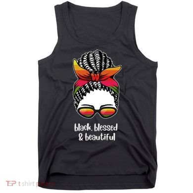 Black Blessed And Beautiful Hair Bun Tank Top
