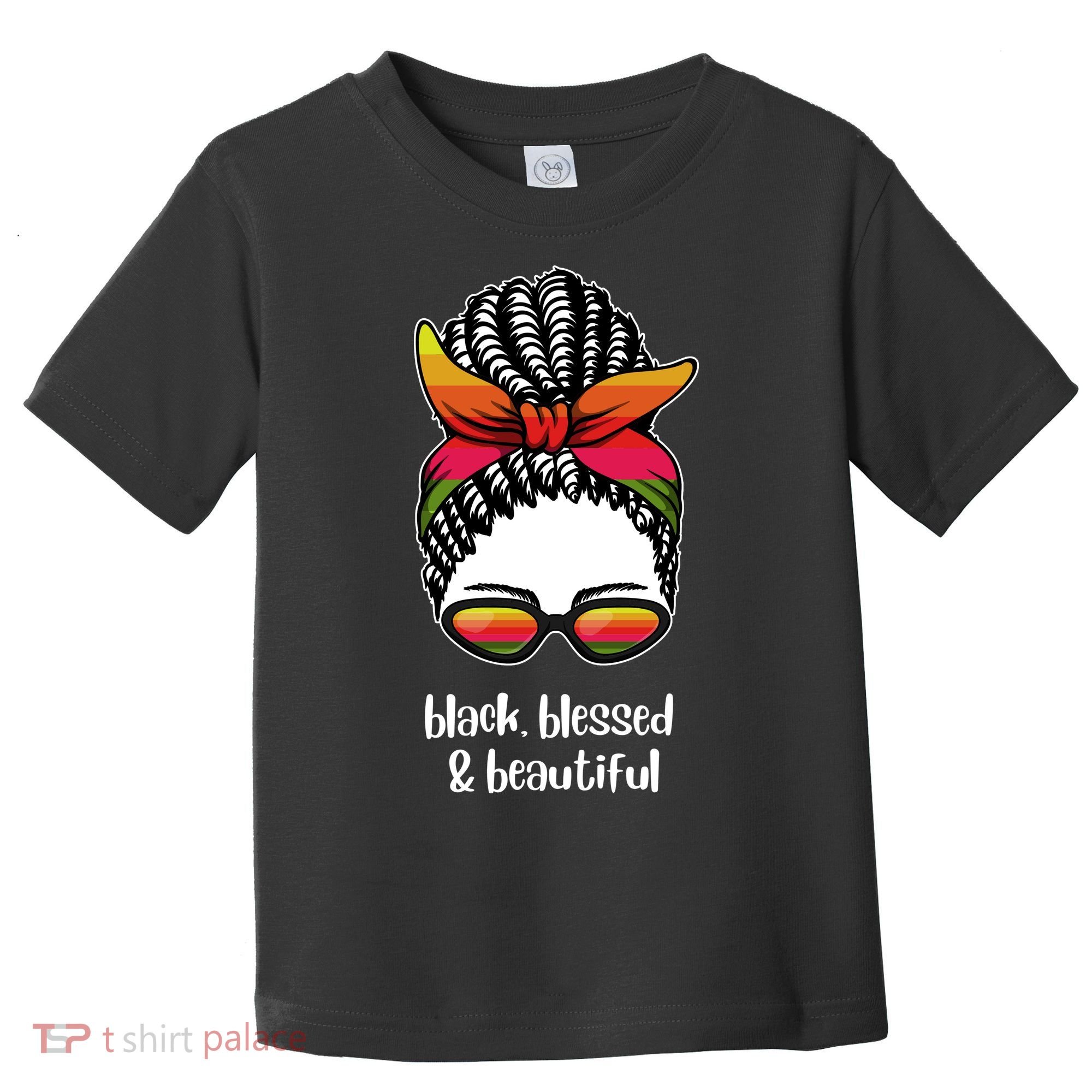 Black Blessed And Beautiful Hair Bun Toddler T-Shirt