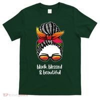 Black Blessed And Beautiful Hair Bun T-Shirt thumb 0