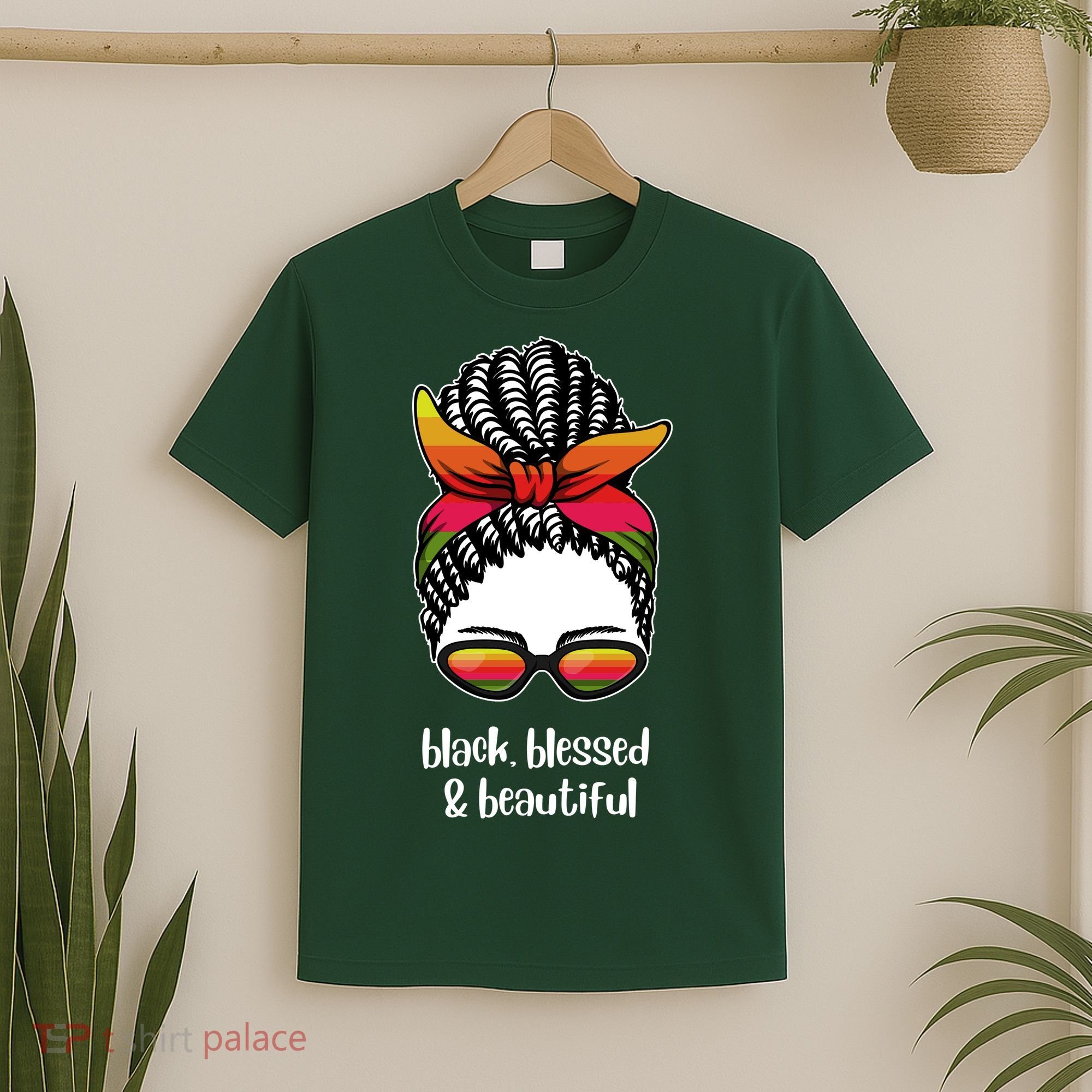 Black Blessed And Beautiful Hair Bun T-Shirt