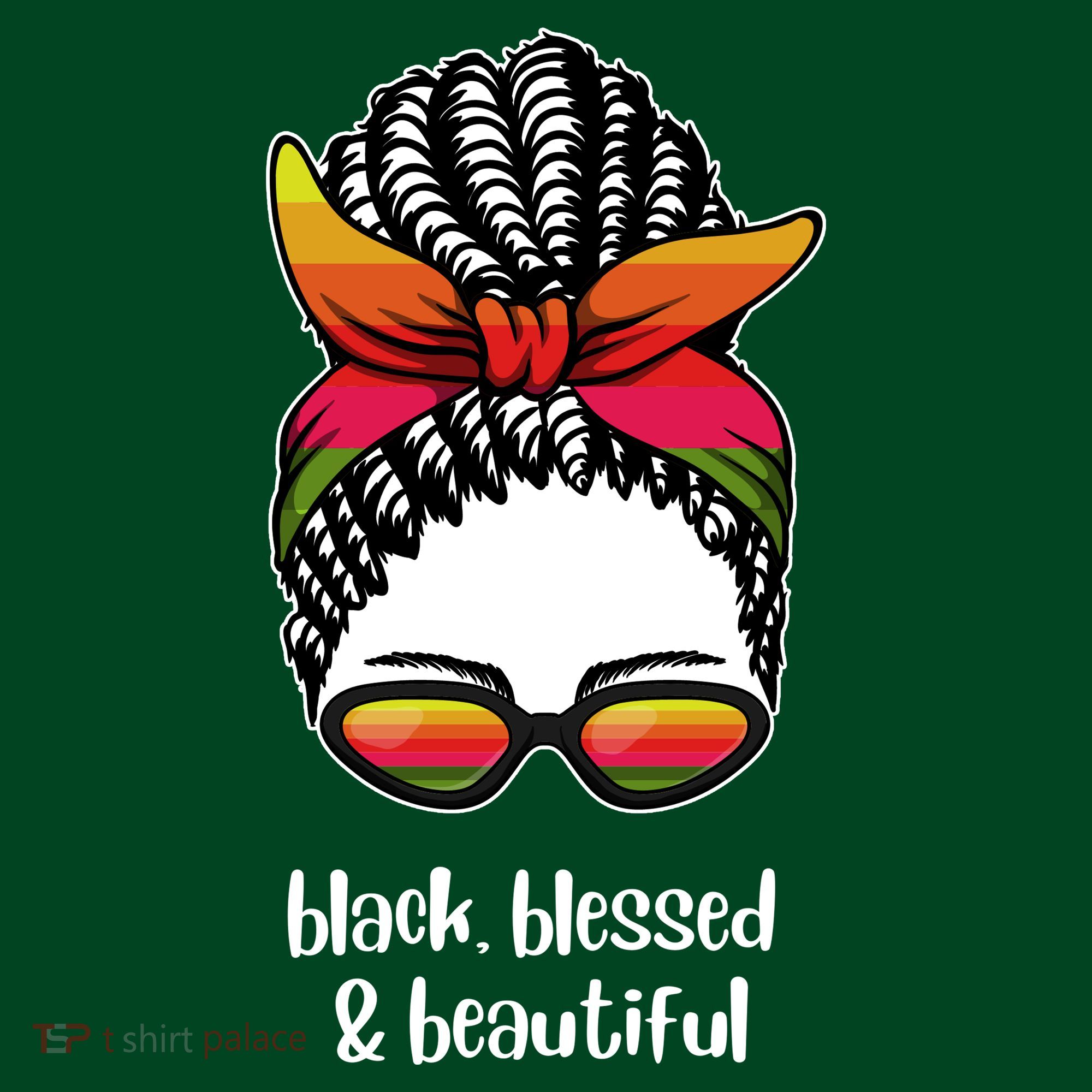Black Blessed And Beautiful Hair Bun Coaster