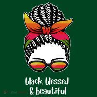 Black Blessed And Beautiful Hair Bun Visor thumb 3