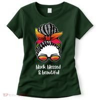 Black Blessed And Beautiful Hair Bun Women's T-Shirt thumb 0