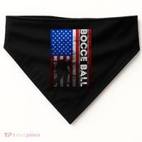 Bocce Ball American Bocce Ball Player Usa Petanque Gift USA-Made Doggie Bandana thumb 0